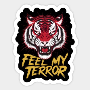 Furious Tiger: Feel My Terror Design Sticker